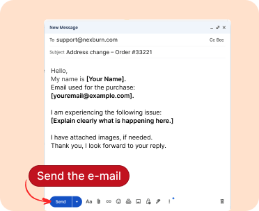 Screenshot showing send button